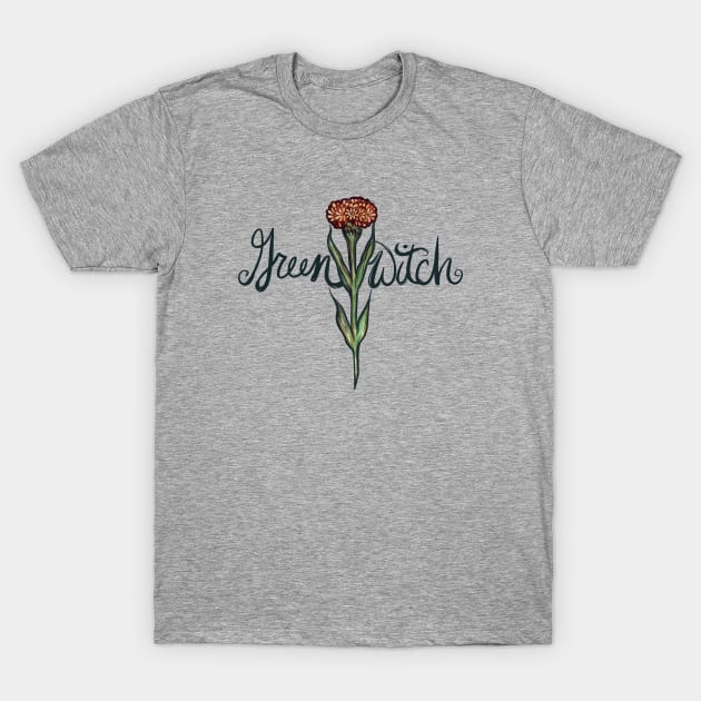 Green Witch T-Shirt by bubbsnugg